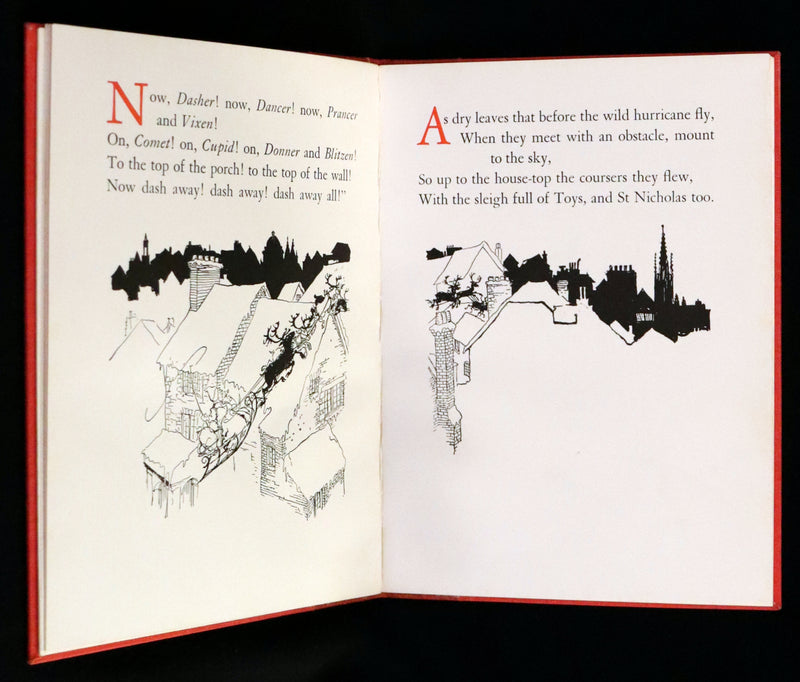 1938 Rare Book Bound by Sangorski - The NIGHT Before CHRISTMAS illustrated by Arthur Rackham.