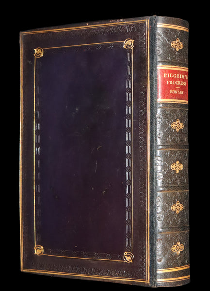 1847 Rare Victorian Book - The Pilgrim's Progress by John Bunyan. Illustrated.