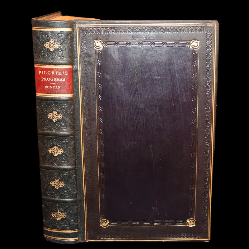 1847 Rare Victorian Book - The Pilgrim's Progress by John Bunyan. Illustrated.