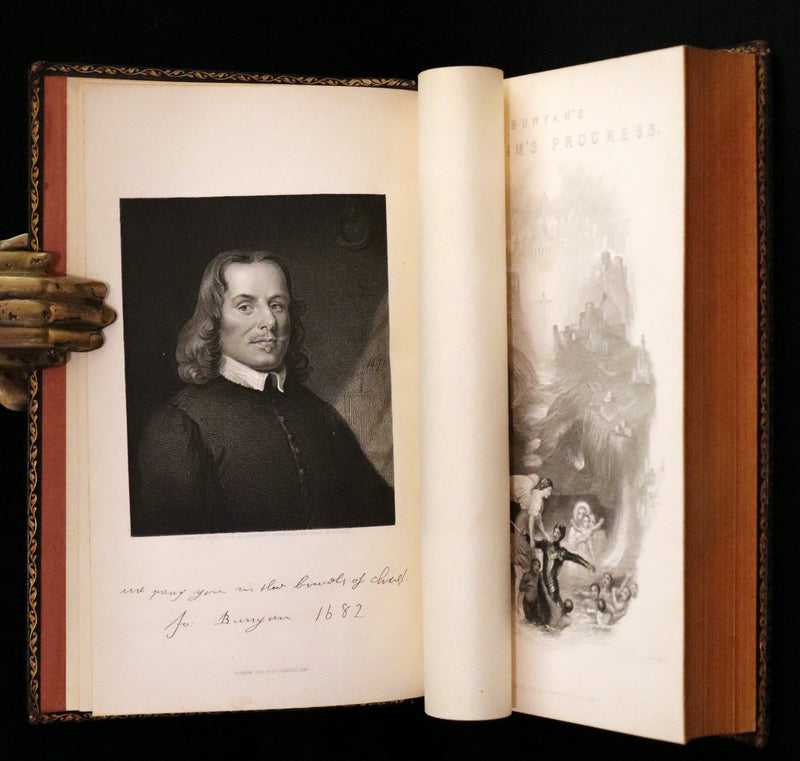 1847 Rare Victorian Book - The Pilgrim's Progress by John Bunyan. Illustrated.