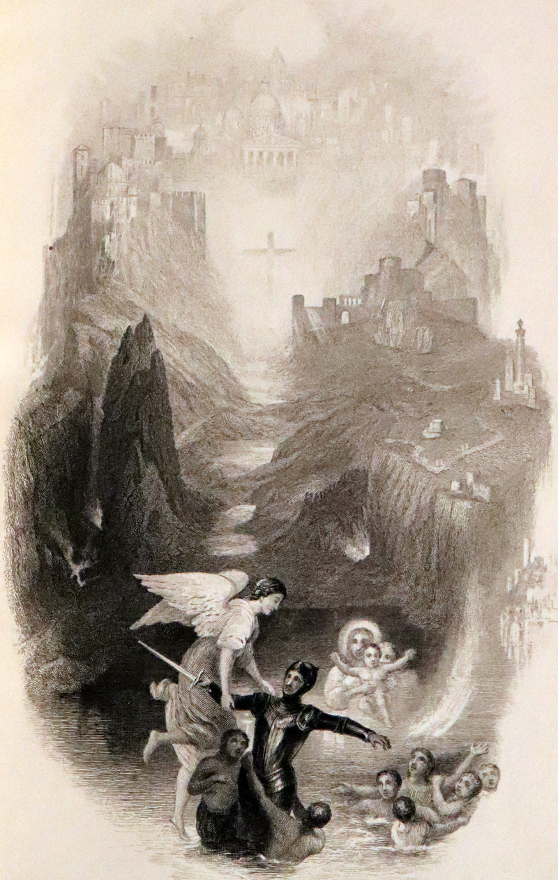 1847 Rare Victorian Book - The Pilgrim's Progress by John Bunyan. Illustrated.