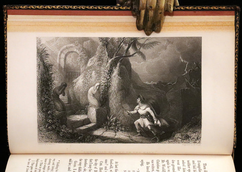 1847 Rare Victorian Book - The Pilgrim's Progress by John Bunyan. Illustrated.
