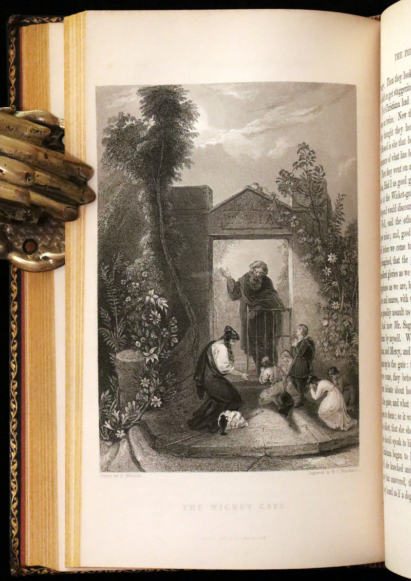 1847 Rare Victorian Book - The Pilgrim's Progress by John Bunyan. Illustrated.