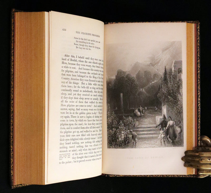 1847 Rare Victorian Book - The Pilgrim's Progress by John Bunyan. Illustrated.