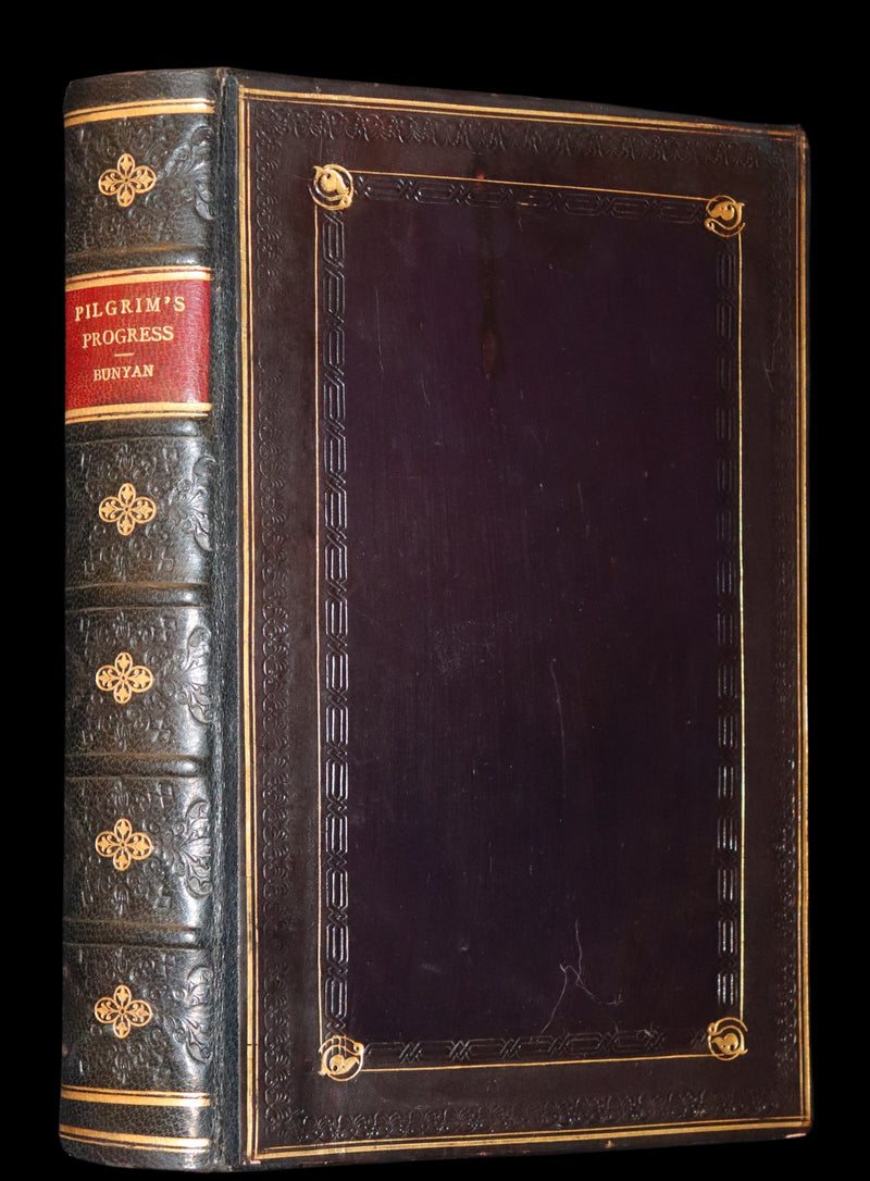 1847 Rare Victorian Book - The Pilgrim's Progress by John Bunyan. Illustrated.