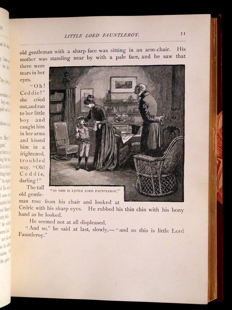 1886 Rare First Edition in a beautiful binding - Little Lord Fauntleroy by Frances Hodgson Burnett. Illustrated.