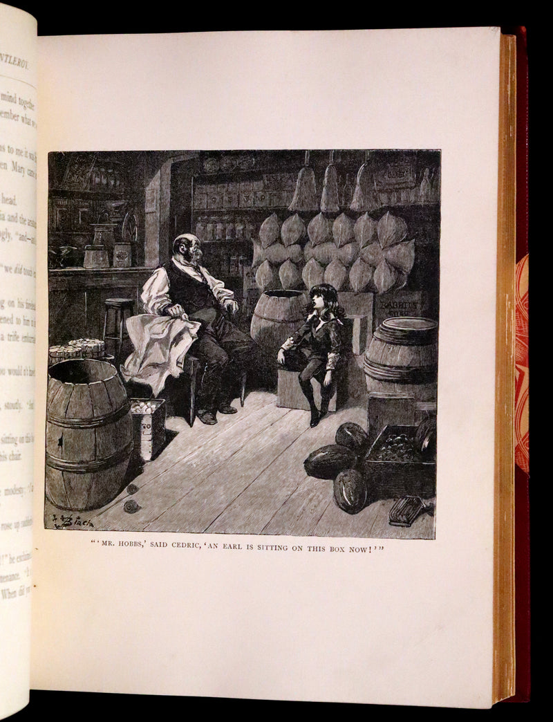 1886 Rare First Edition in a beautiful binding - Little Lord Fauntleroy by Frances Hodgson Burnett. Illustrated.