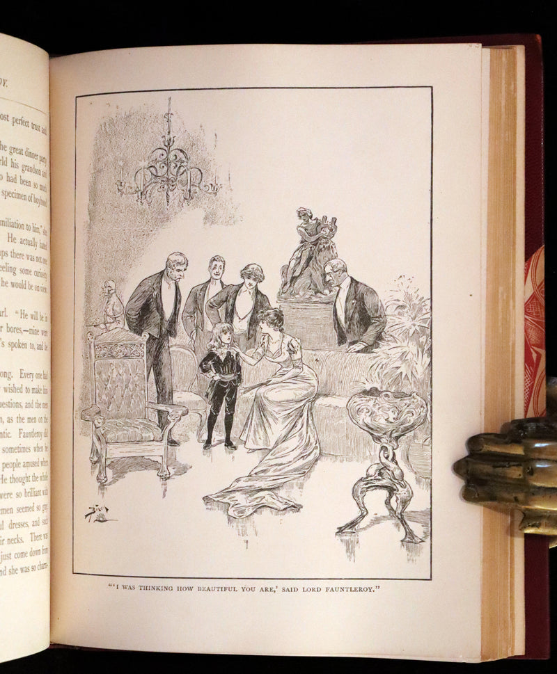 1886 Rare First Edition in a beautiful binding - Little Lord Fauntleroy by Frances Hodgson Burnett. Illustrated.
