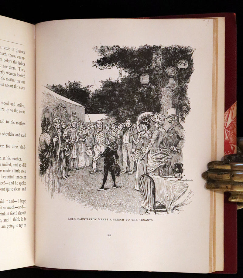 1886 Rare First Edition in a beautiful binding - Little Lord Fauntleroy by Frances Hodgson Burnett. Illustrated.