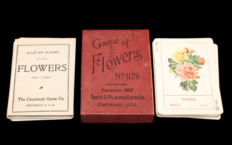 1905 Rare Card Games - The GAME OF FLOWERS  No, 1126 published by The U.S. Playing Card Co. In his Box.