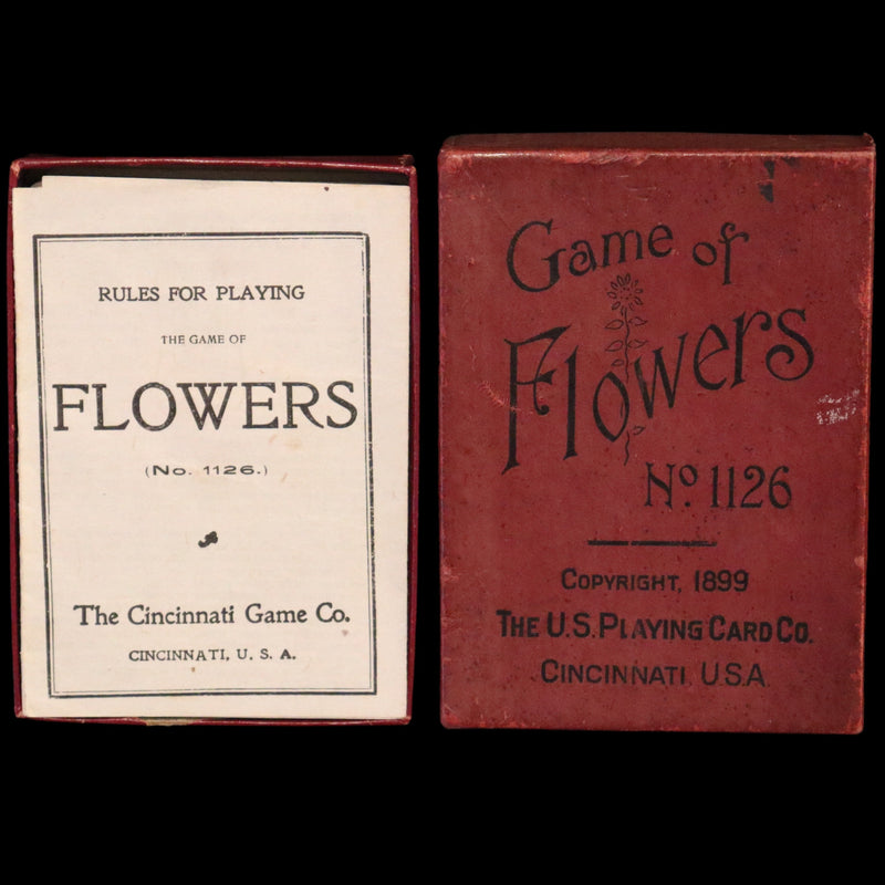 1905 Rare Card Games - The GAME OF FLOWERS  No, 1126 published by The U.S. Playing Card Co. In his Box.