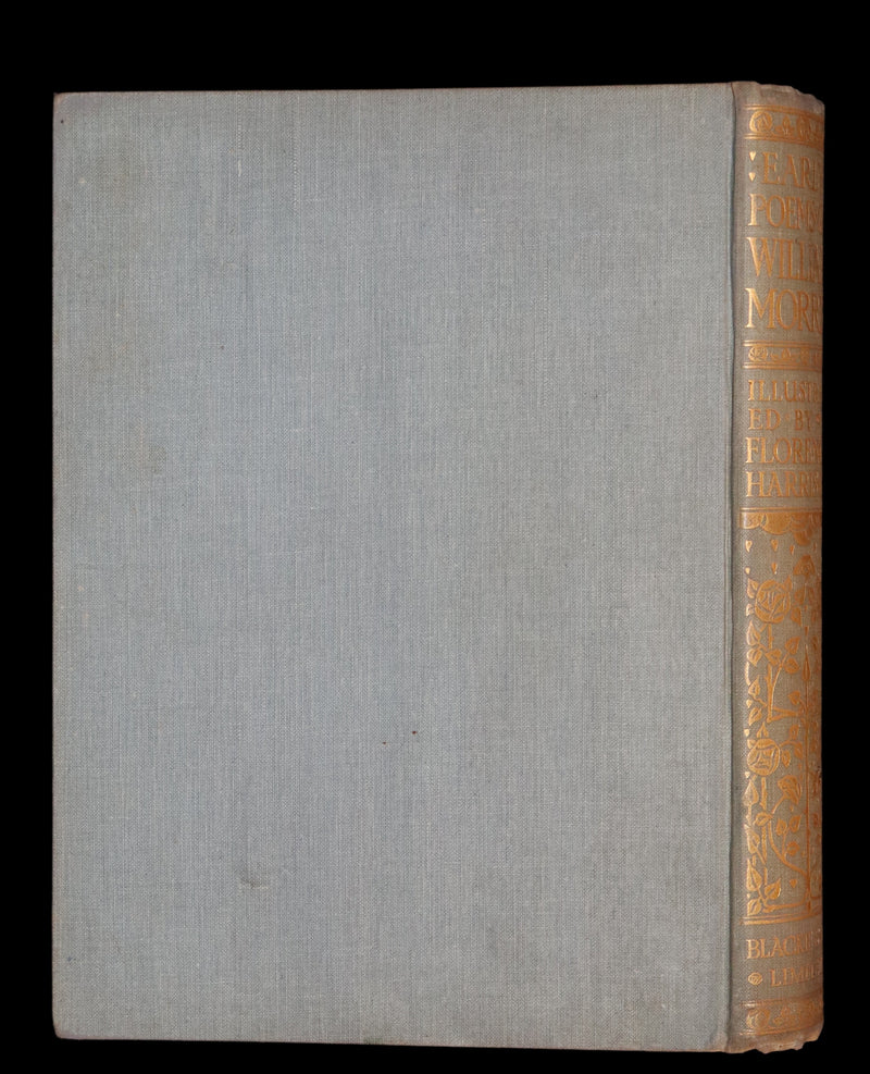 1914 Rare First Edition - Early Poems of William Morris Illustrated by Pre-Raphaelite FLORENCE HARRISON.