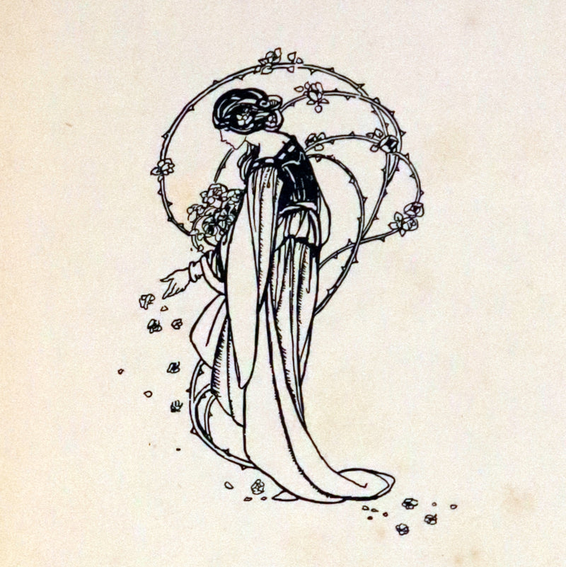 1914 Rare First Edition - Early Poems of William Morris Illustrated by Pre-Raphaelite FLORENCE HARRISON.