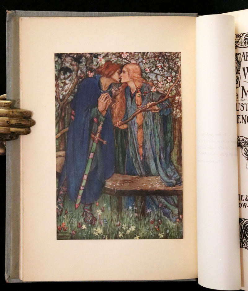 1914 Rare First Edition - Early Poems of William Morris Illustrated by Pre-Raphaelite FLORENCE HARRISON.