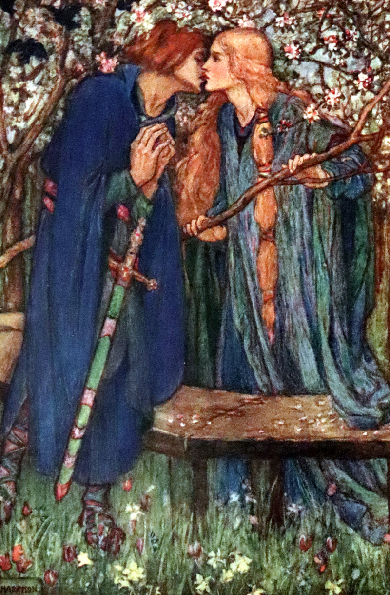 1914 Rare First Edition - Early Poems of William Morris Illustrated by Pre-Raphaelite FLORENCE HARRISON.