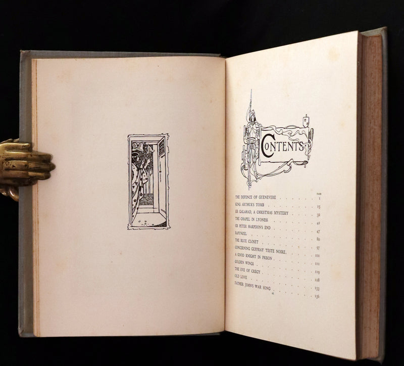 1914 Rare First Edition - Early Poems of William Morris Illustrated by Pre-Raphaelite FLORENCE HARRISON.