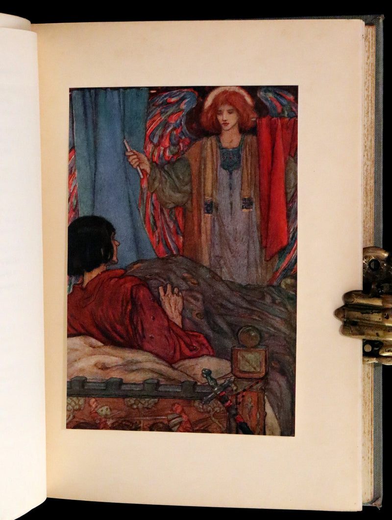 1914 Rare First Edition - Early Poems of William Morris Illustrated by Pre-Raphaelite FLORENCE HARRISON.