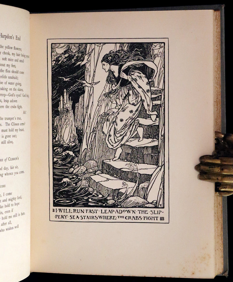 1914 Rare First Edition - Early Poems of William Morris Illustrated by Pre-Raphaelite FLORENCE HARRISON.