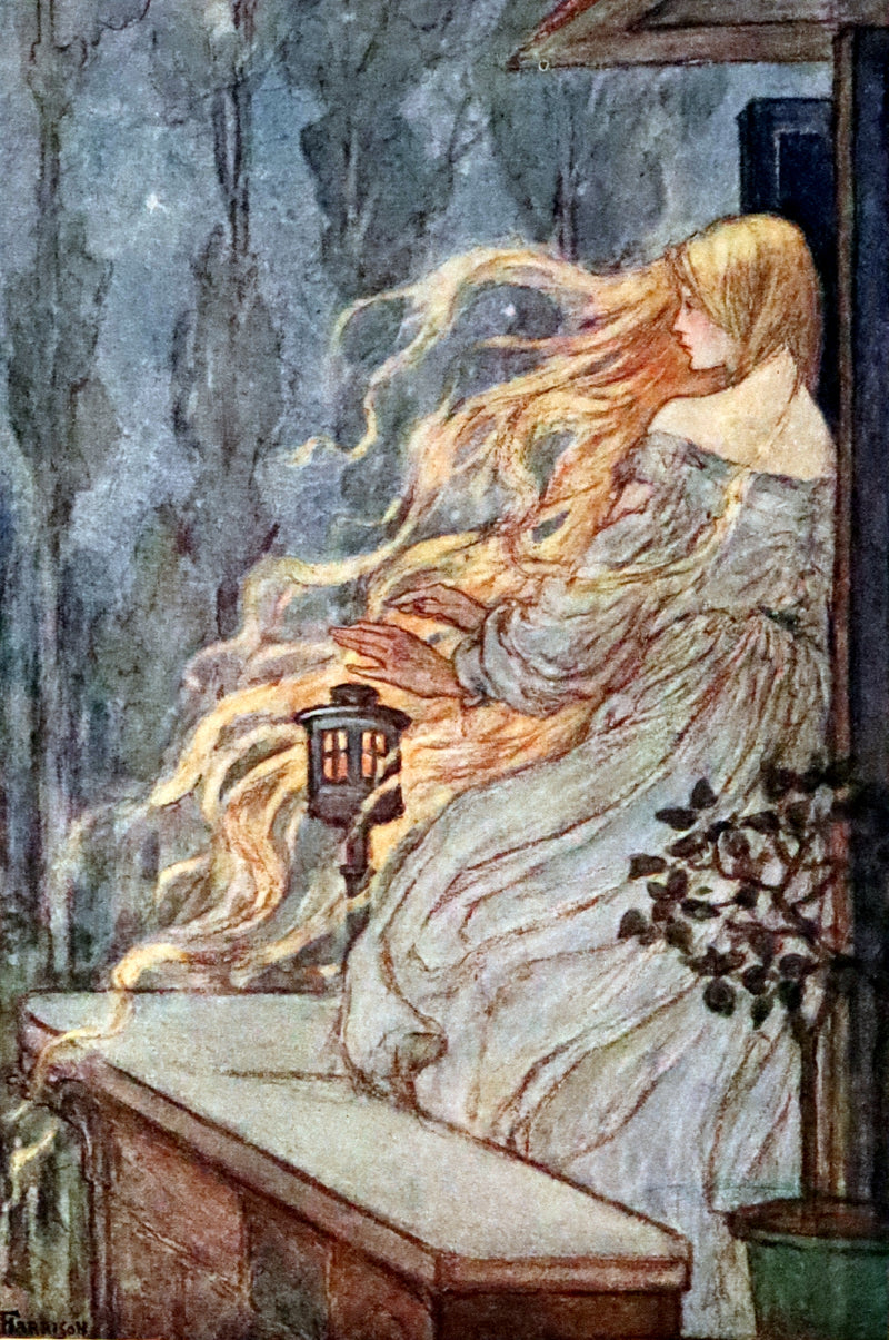 1914 Rare First Edition - Early Poems of William Morris Illustrated by Pre-Raphaelite FLORENCE HARRISON.