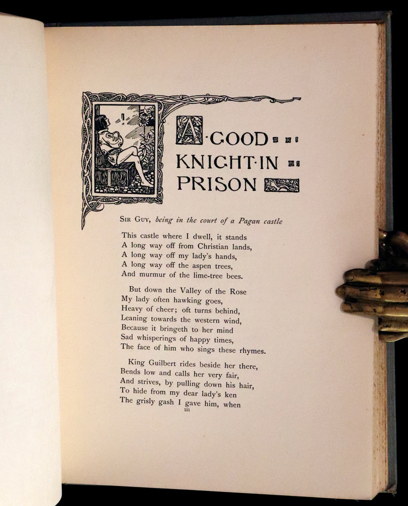1914 Rare First Edition - Early Poems of William Morris Illustrated by Pre-Raphaelite FLORENCE HARRISON.