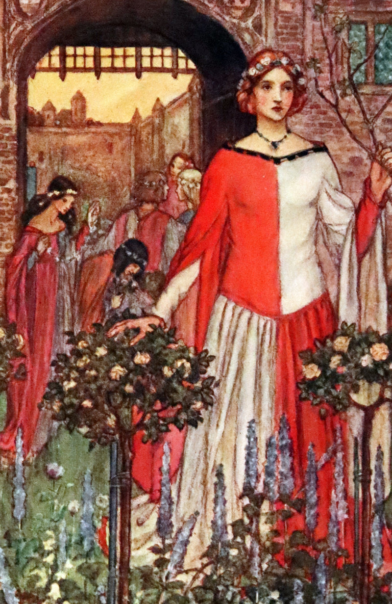 1914 Rare First Edition - Early Poems of William Morris Illustrated by Pre-Raphaelite FLORENCE HARRISON.