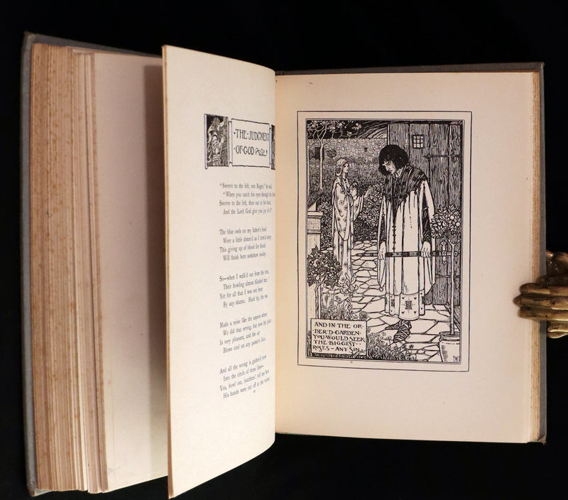 1914 Rare First Edition - Early Poems of William Morris Illustrated by Pre-Raphaelite FLORENCE HARRISON.