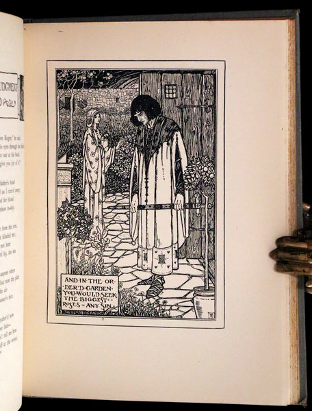 1914 Rare First Edition - Early Poems of William Morris Illustrated by Pre-Raphaelite FLORENCE HARRISON.