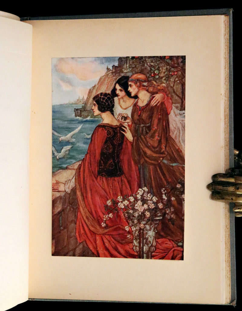 1914 Rare First Edition - Early Poems of William Morris Illustrated by Pre-Raphaelite FLORENCE HARRISON.
