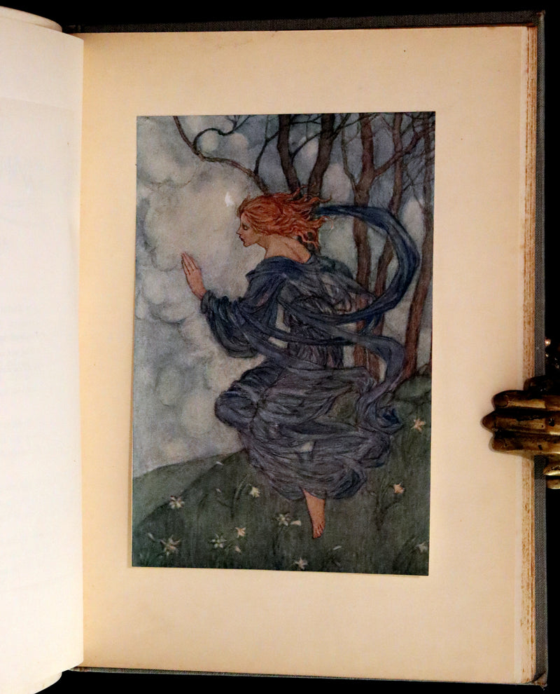 1914 Rare First Edition - Early Poems of William Morris Illustrated by Pre-Raphaelite FLORENCE HARRISON.