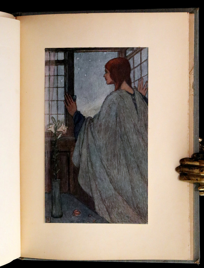 1914 Rare First Edition - Early Poems of William Morris Illustrated by Pre-Raphaelite FLORENCE HARRISON.