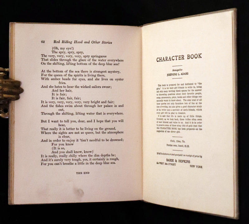 1913 Scarce Edition - Little Red Riding Hood and Other Fairy Tales. Illustrated by Hugo von Hofsten.