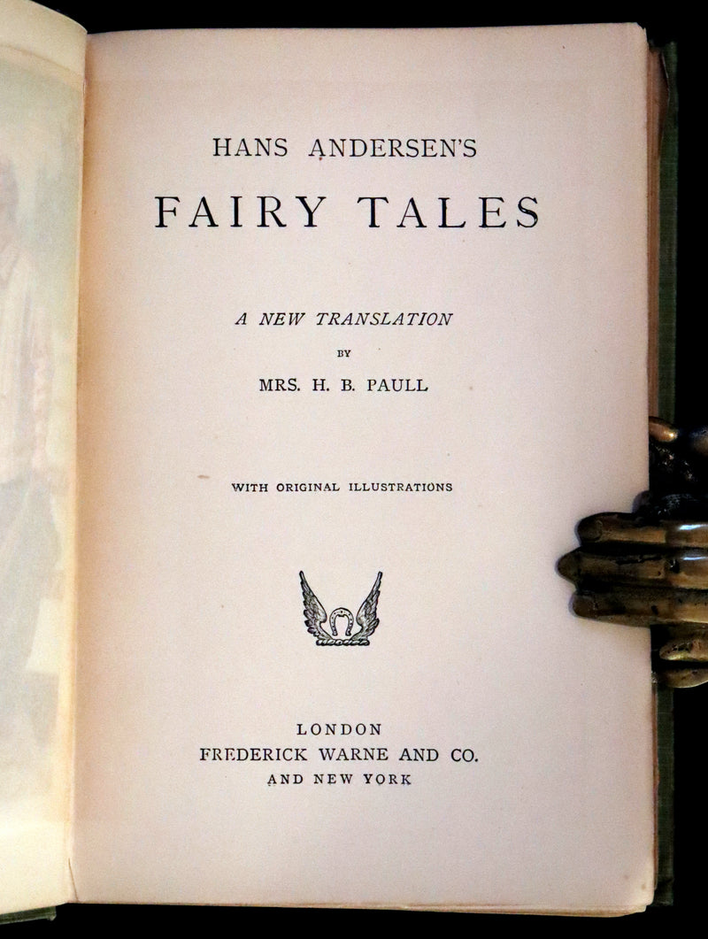 1900 Rare Book - Hans Christian Andersen's FAIRY TALES with original illustrations.