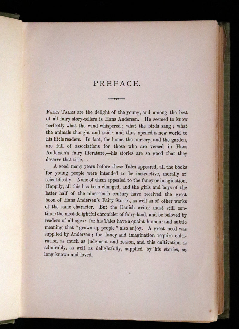 1900 Rare Book - Hans Christian Andersen's FAIRY TALES with original illustrations.
