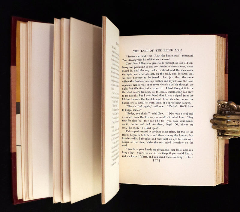 1926 Rare Morocco Binding - TREASURE ISLAND by Stevenson. Illustrated by N. C. Wyeth.