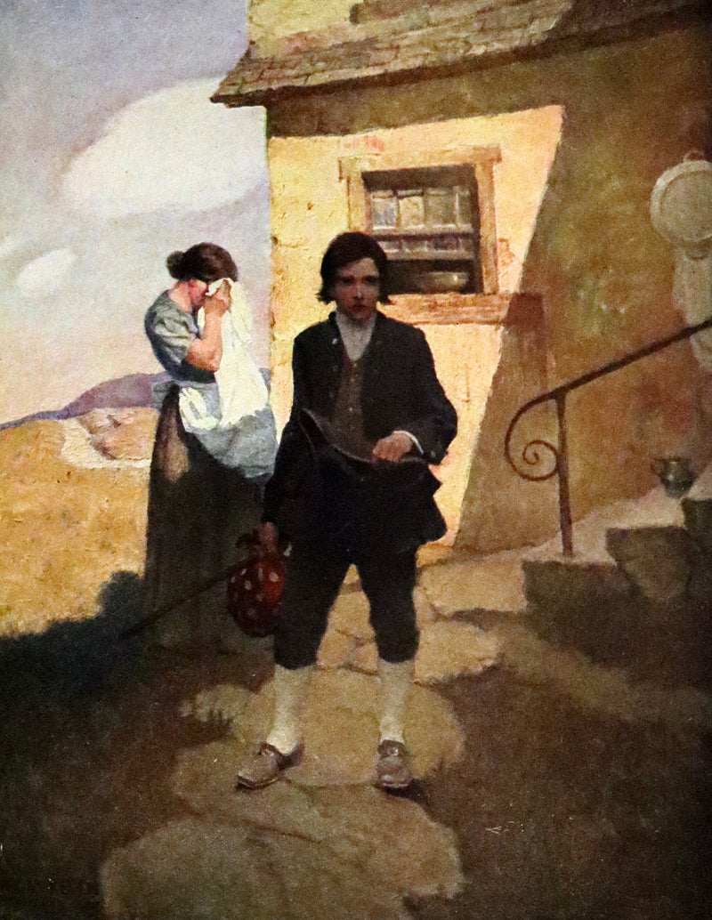 1926 Rare Morocco Binding - TREASURE ISLAND by Stevenson. Illustrated by N. C. Wyeth.