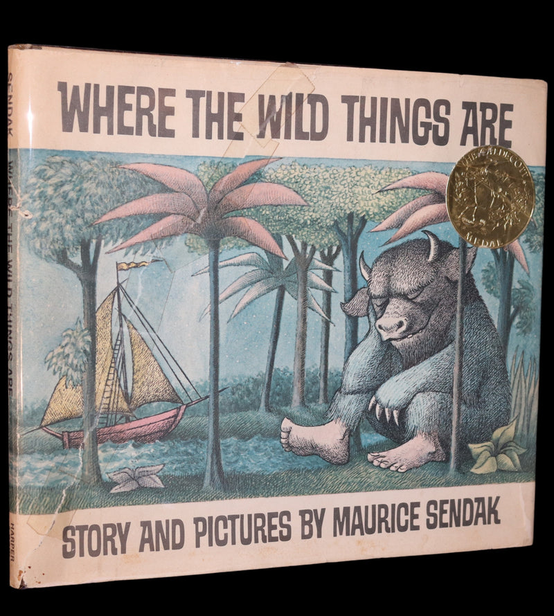 1963 First Caldecott Edition with Dust jacket - Where the Wild Things Are by Maurice Sendak.
