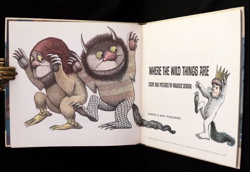 1963 First Caldecott Edition with Dust jacket - Where the Wild Things Are by Maurice Sendak.