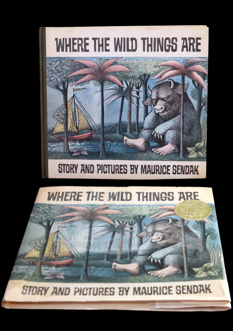 1963 First Caldecott Edition with Dust jacket - Where the Wild Things Are by Maurice Sendak.