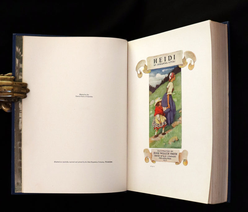 1922 Rare First Edition - HEIDI by Johanna Spyri illustrated by Jessie Willcox Smith.