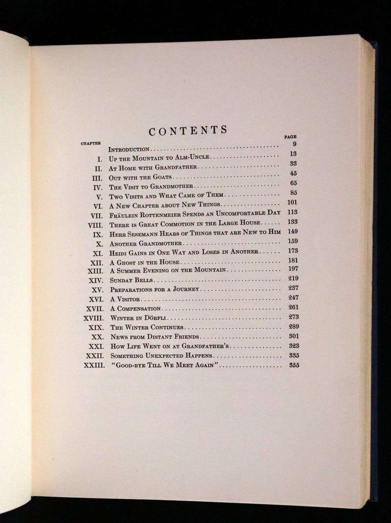 1922 Rare First Edition - HEIDI by Johanna Spyri illustrated by Jessie Willcox Smith.