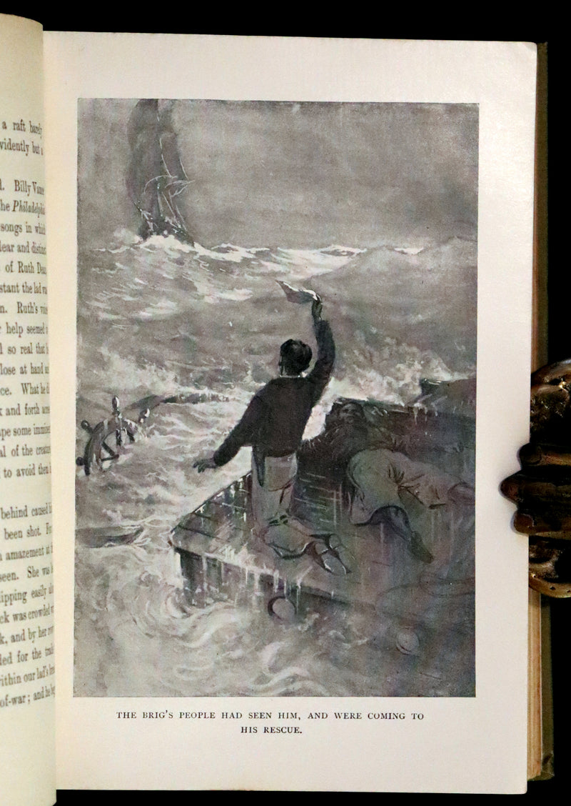 1898 Rare First Edition - In Pirate Waters, A Tale of the American Navy by Kirk Munroe. Illustrated.