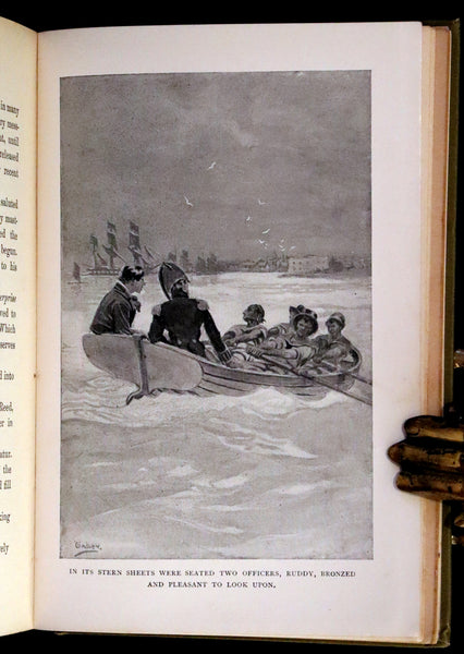 1898 Rare First Edition - In Pirate Waters, A Tale of the American Navy by Kirk Munroe. Illustrated.