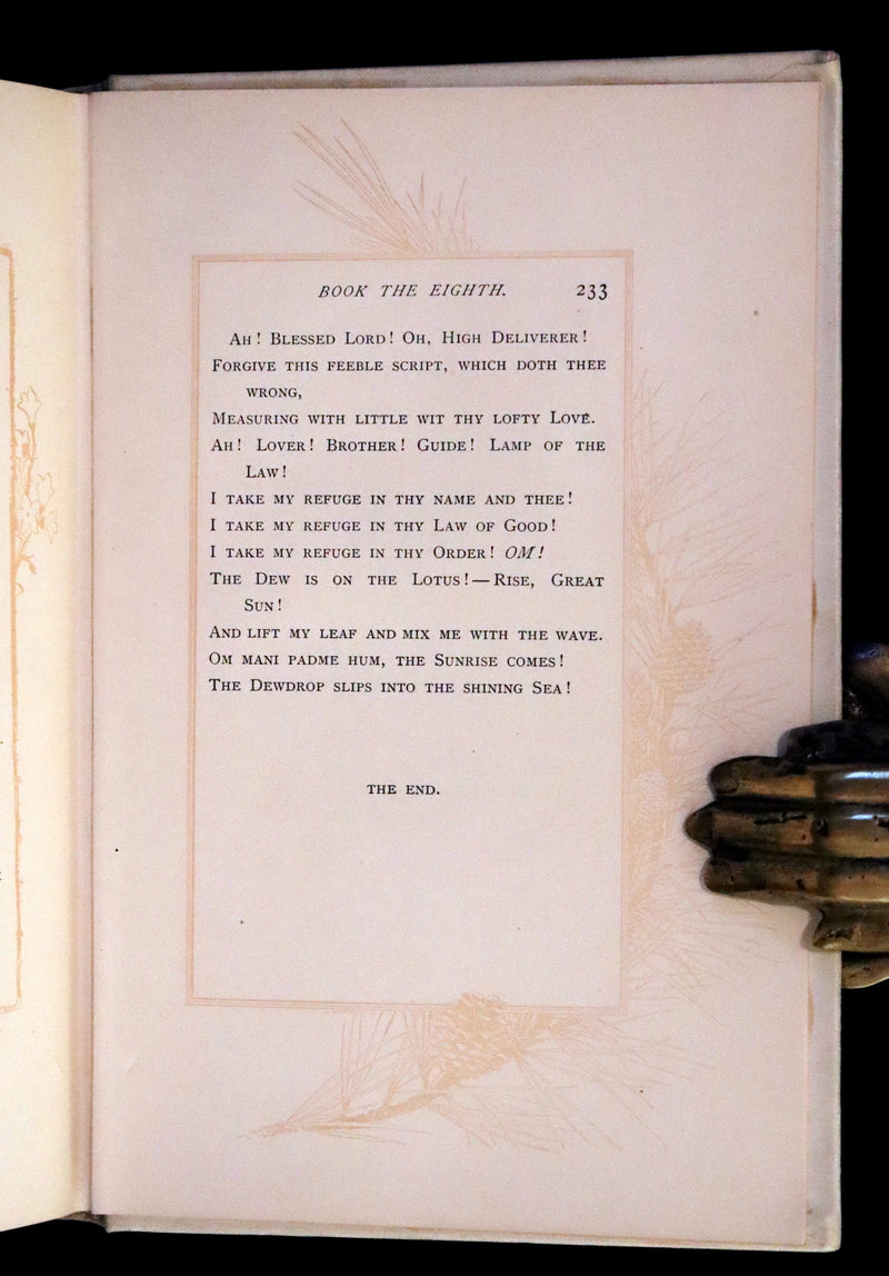 1894 Rare Edition - THE LIGHT OF ASIA or The Great Renunciation. Being The Life and Teaching of Gautama Prince of India and Founder of Buddhism.