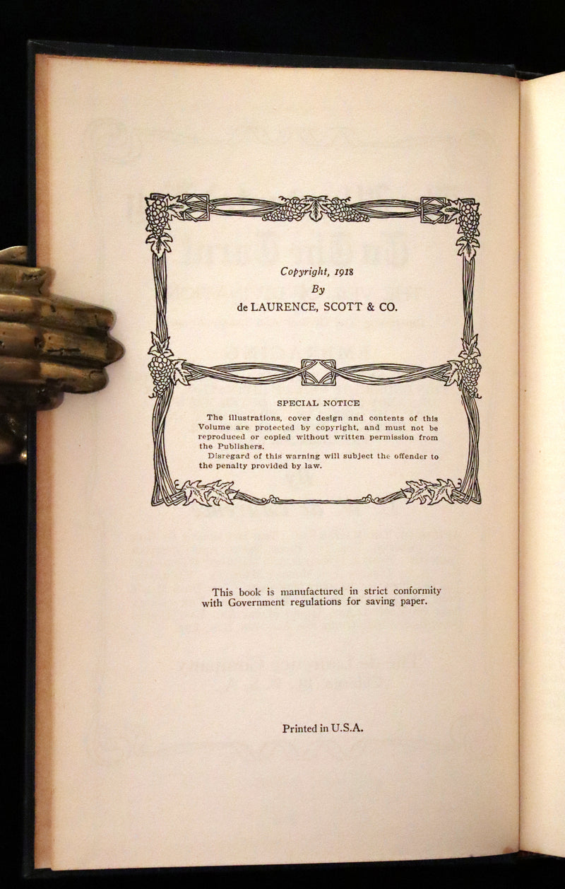 1918 Rare First Edition - The Illustrated KEY to the TAROT, The Veil of Divination by de Laurence.