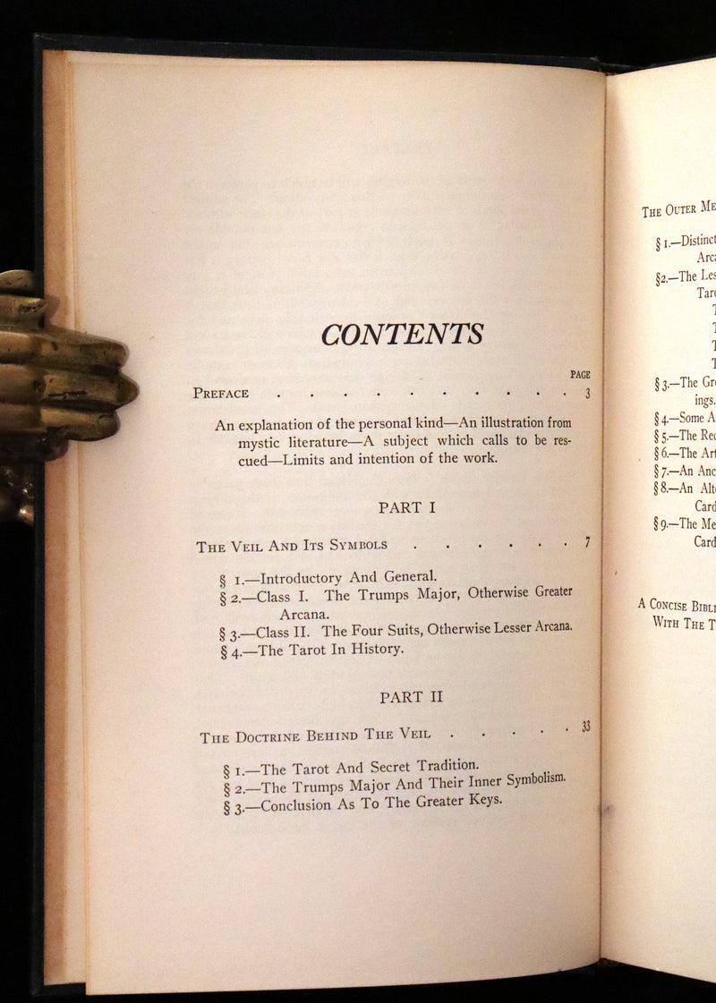 1918 Rare First Edition - The Illustrated KEY to the TAROT, The Veil of Divination by de Laurence.