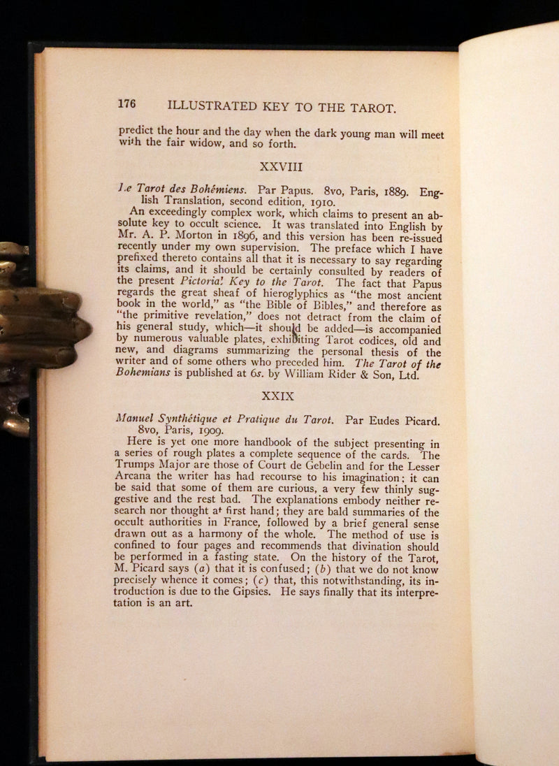 1918 Rare First Edition - The Illustrated KEY to the TAROT, The Veil of Divination by de Laurence.
