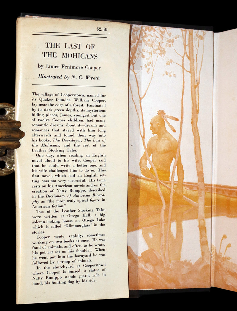 1946 Edition in a scarce dust jacket- The LAST OF THE MOHICANS illustrated by N. C. Wyeth.