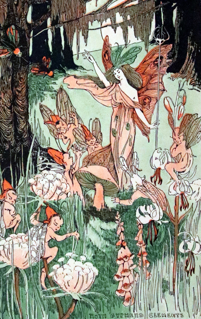 1909 Scarce First Edition - Overheard in Fairyland by Madge A. Bigham Illustrated by Ruth Sypherd Clements.