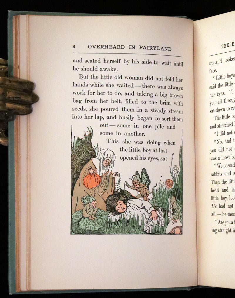 1909 Scarce First Edition - Overheard in Fairyland by Madge A. Bigham Illustrated by Ruth Sypherd Clements.
