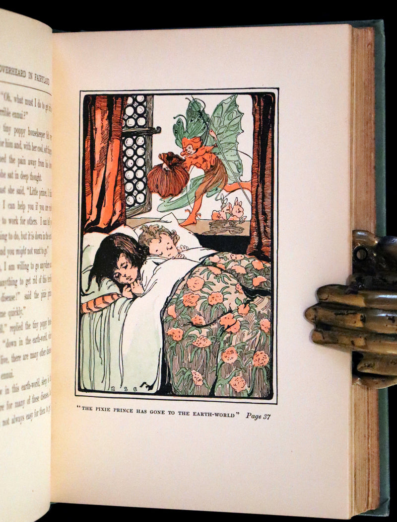 1909 Scarce First Edition - Overheard in Fairyland by Madge A. Bigham Illustrated by Ruth Sypherd Clements.